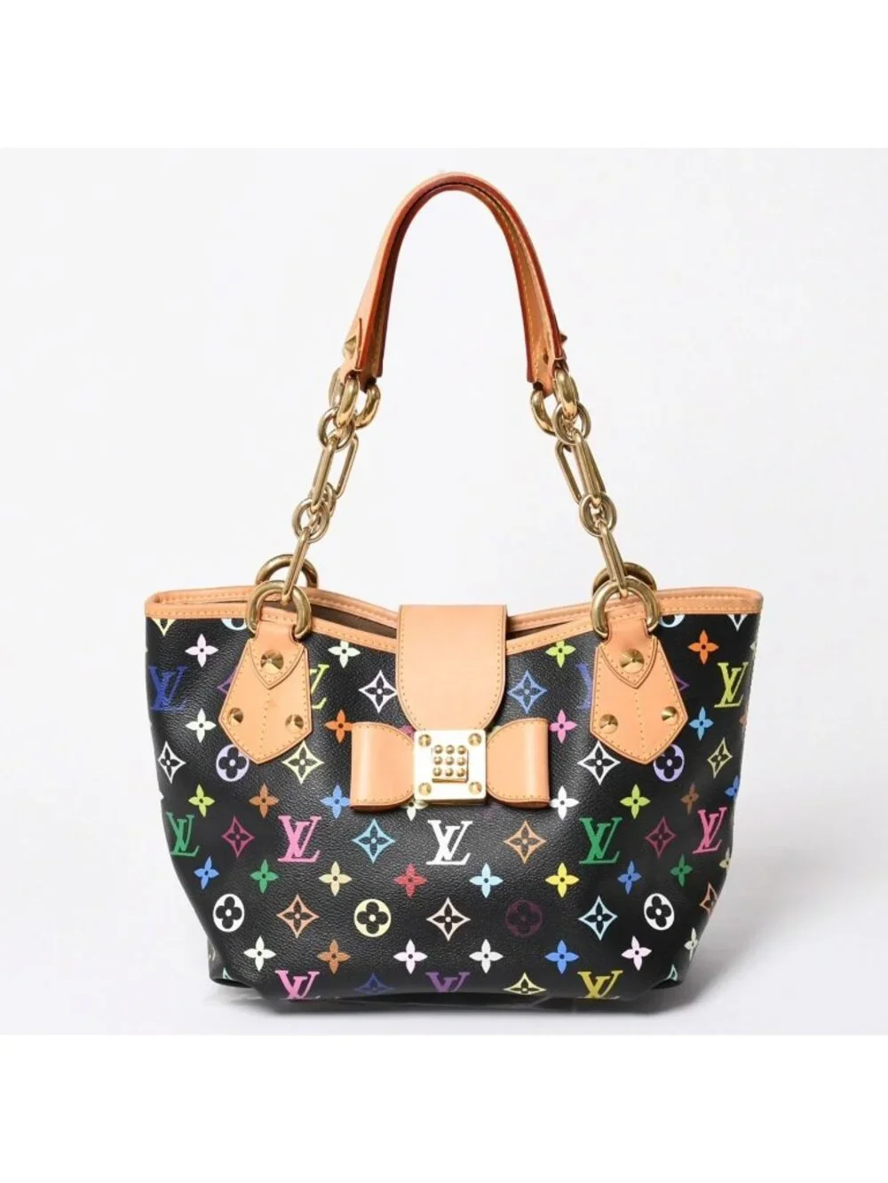 Louis Vuitton Takashi Murakami Monogram Multicolor Annie MM Shoulder Bag Noir